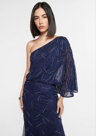 Vestido fiesta azul noche