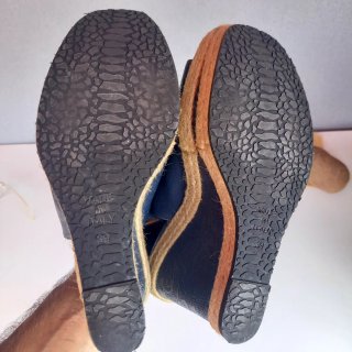 Sandali donna made in italy in pelle blu