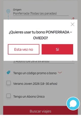 2 viajes Alsa Ponferrada-Oviedo, Oviedo-Ponferrada