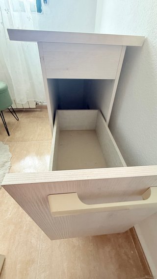 Banco baúl blanco con almacenaje