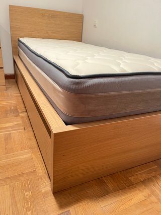 Cama 90x200 con cajones y colchón Cecotec