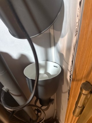 Lámpara de pie Ikea gris con 2 focos