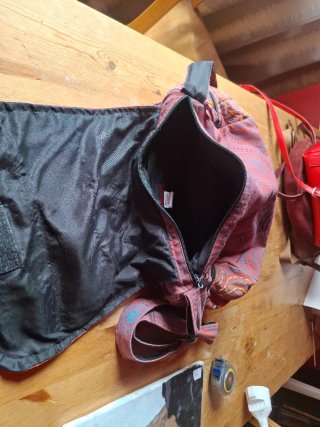 Bolso de tela estampado étnico