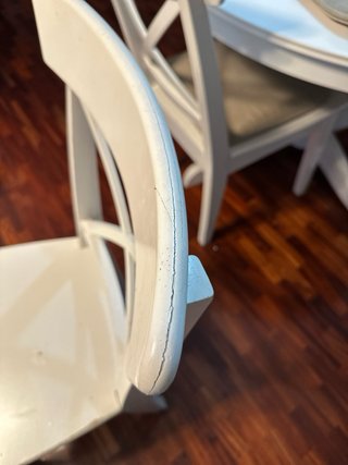 Mesa redonda extensible IKEA INGATORP + 4 sillas