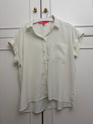 Blusa blanca Mango manga corta