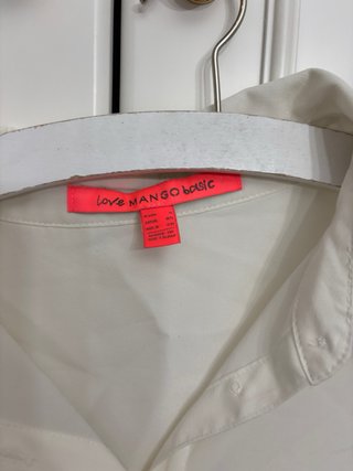 Blusa blanca Mango manga corta