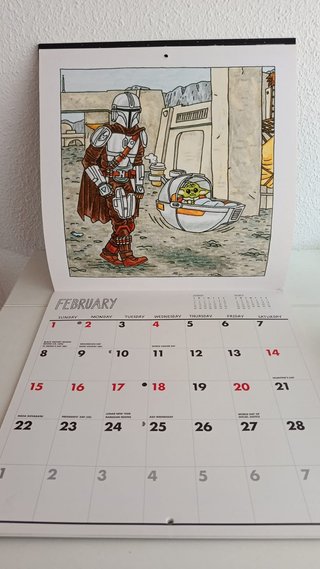 Calendario pared Star Wars The Mandalorian 2026