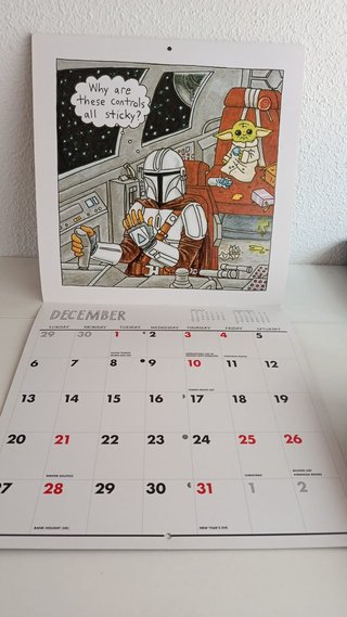Calendario pared Star Wars The Mandalorian 2026