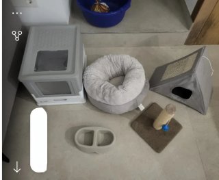 Arenero para gatos Cama de gatos y rascador