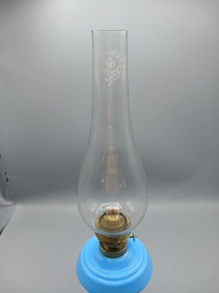 Lampada a petrolio turchese
