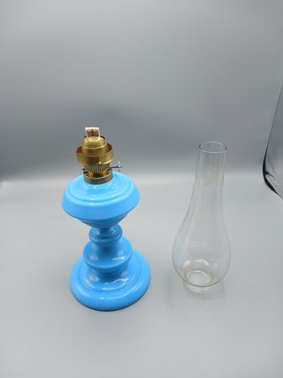 Lampada a petrolio turchese