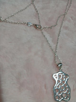 Collar Osito Corazones Plata 925