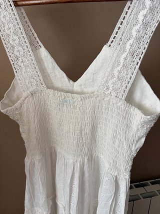 Vestido blanco ibicenco largo