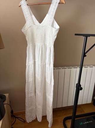 Vestido blanco ibicenco largo