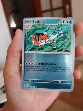 Carta Pokémon Seaking holográfica 110 PS