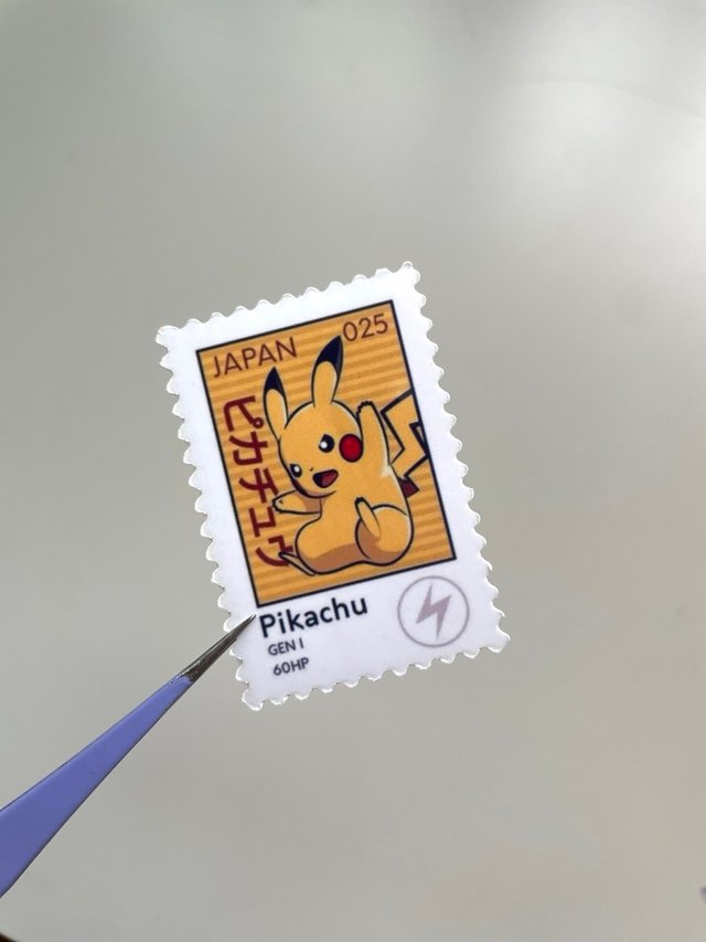 Pegatinas Pikachu Euro y estampilla