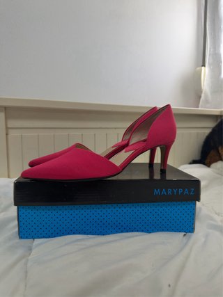 Zapatos de tacón peep toe multicolor talla 41