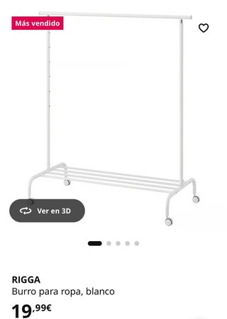 Burro para ropa metálico y plástico