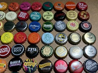 100 chapas de cerveza de importación#SI