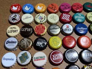 100 chapas de cerveza de importación#SI