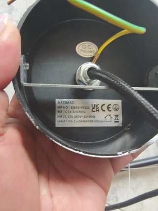 Lámpara techo negra con 5 luces modelo Doul C1310