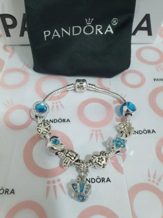 Pulsera Pandora Mujer Plata y Rosa