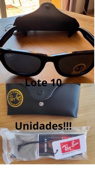 Lote 10 Gafas de Sol Estilo Wayfarer Negras