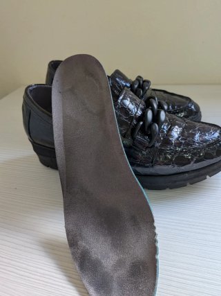 Mocasines Pitillos Mujer Charol Negro