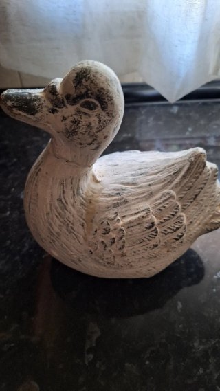 Figura Pato Piedra Decorativa