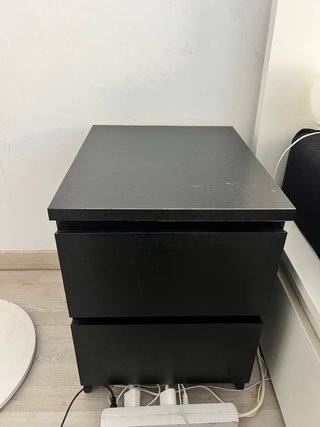 2 Mesitas de Noche Negras