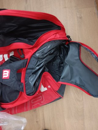 Bolsa de tenis Wilson roja/negra grande