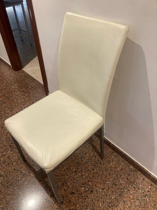 3 Sillas Blancas para Retapizar