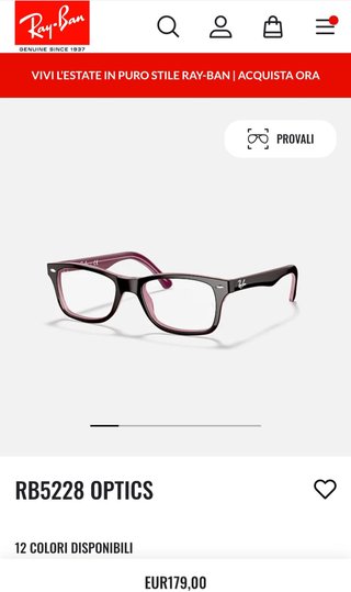 Ray-Ban RB5228 originali da vista –  Marrone- Rosa