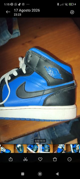 Scarpe Jordan High Top Blu e Nere