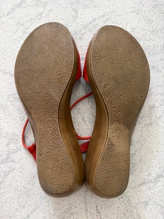 Sandalias Sande Piel Rojas Talla 37-38