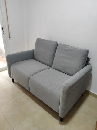 Sofá 2 plazas gris