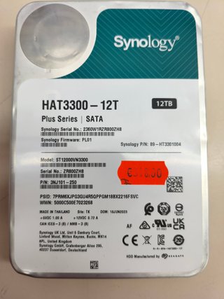 Disco Duro Synology HAT3300-12T 12TB SATA