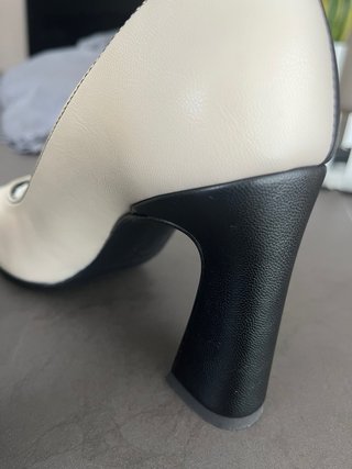 Scarpe Grace tacco bicolore vera pelle
