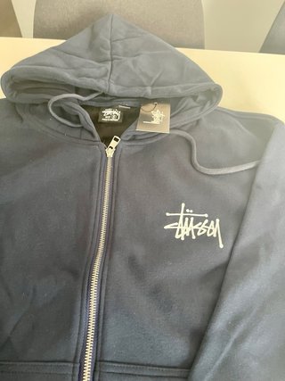 Sudadera Stussy Azul con Cremallera