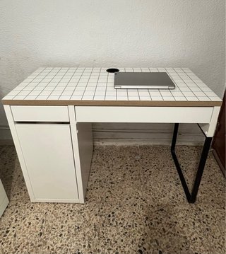 Escritorio MICKE IKEA Blanco/Antracita 105x50cm