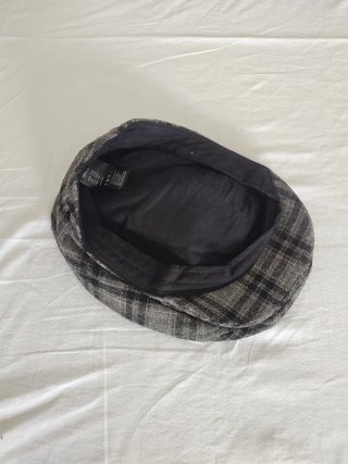 FLAT CAP, COPPOLA, GREY - BLACK, L, H&M