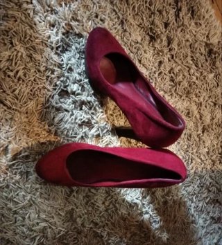 Zapatos de tacón ante burdeos Talla 40