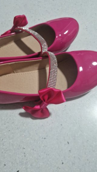 Manoletinas fucsia niña talla 32