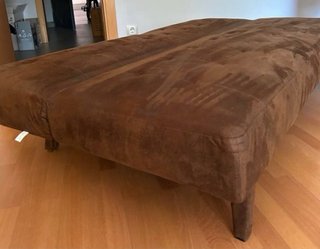 Sofá Cama acolchado 3 plazas marrón