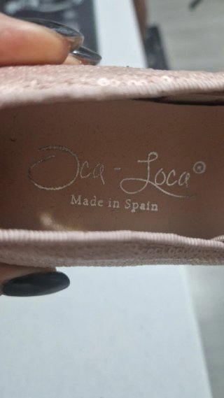 Manoletinas niña rosa empolvado talla 32