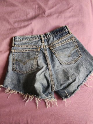 Shorts vaqueros con estampado étnico