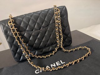 Borsa Chanel Classica Nera con Catena Dorata