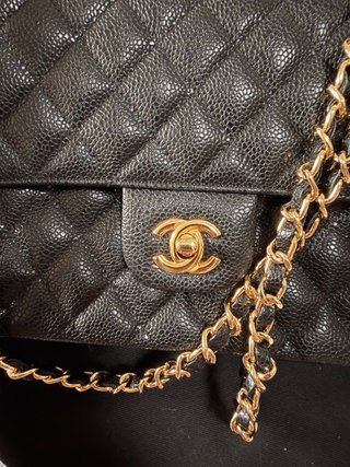 Borsa Chanel Classica Nera con Catena Dorata