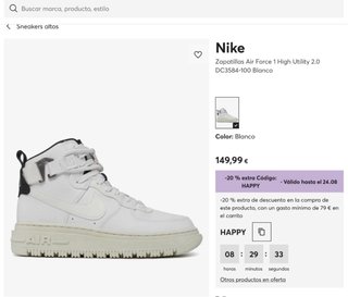 Nike Air Force 1 High Utility 2.0 Blancas