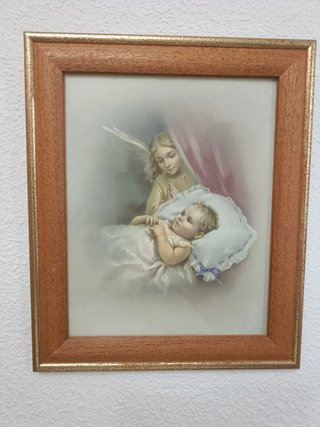 Cuadro Vintage Ángel de la Guarda